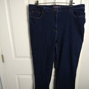 𝅺it's Denim dark wash 5 pockets back pocket embroidery. Size 16